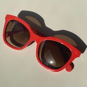 Tara Jarmon Red Sunglasses